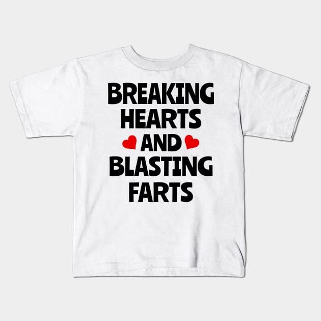 Breaking hearts and blasting farts funny babygrow onesie Kids T-Shirt by TopTees